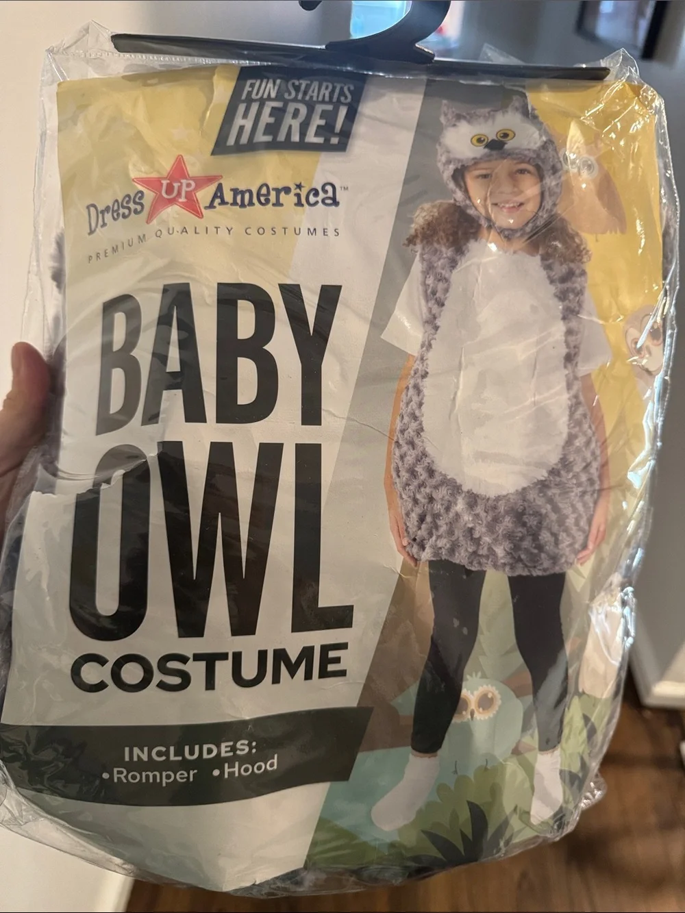 Baby Owl Kids Costume - Gray & White